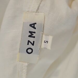 OZMA OF CALIFORNIA LINEN ROMPER PLAYSUIT, SMALL